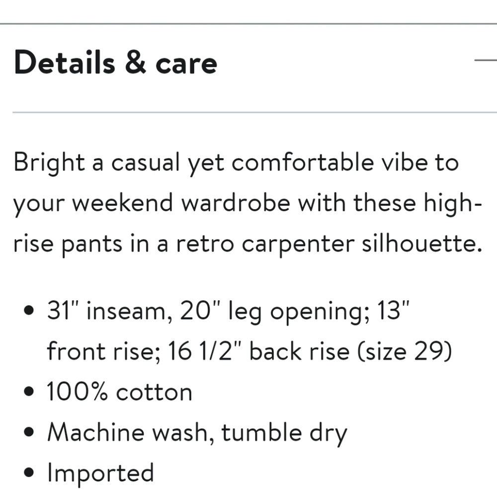 PACSUN carpenter pants size approx 29 color bone contrast thread detail - Picture 13 of 15